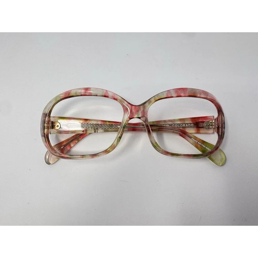 Vintage Confetti Acetate Eyeglass Frames Only 50-17-135 British Hong Kong NOS B